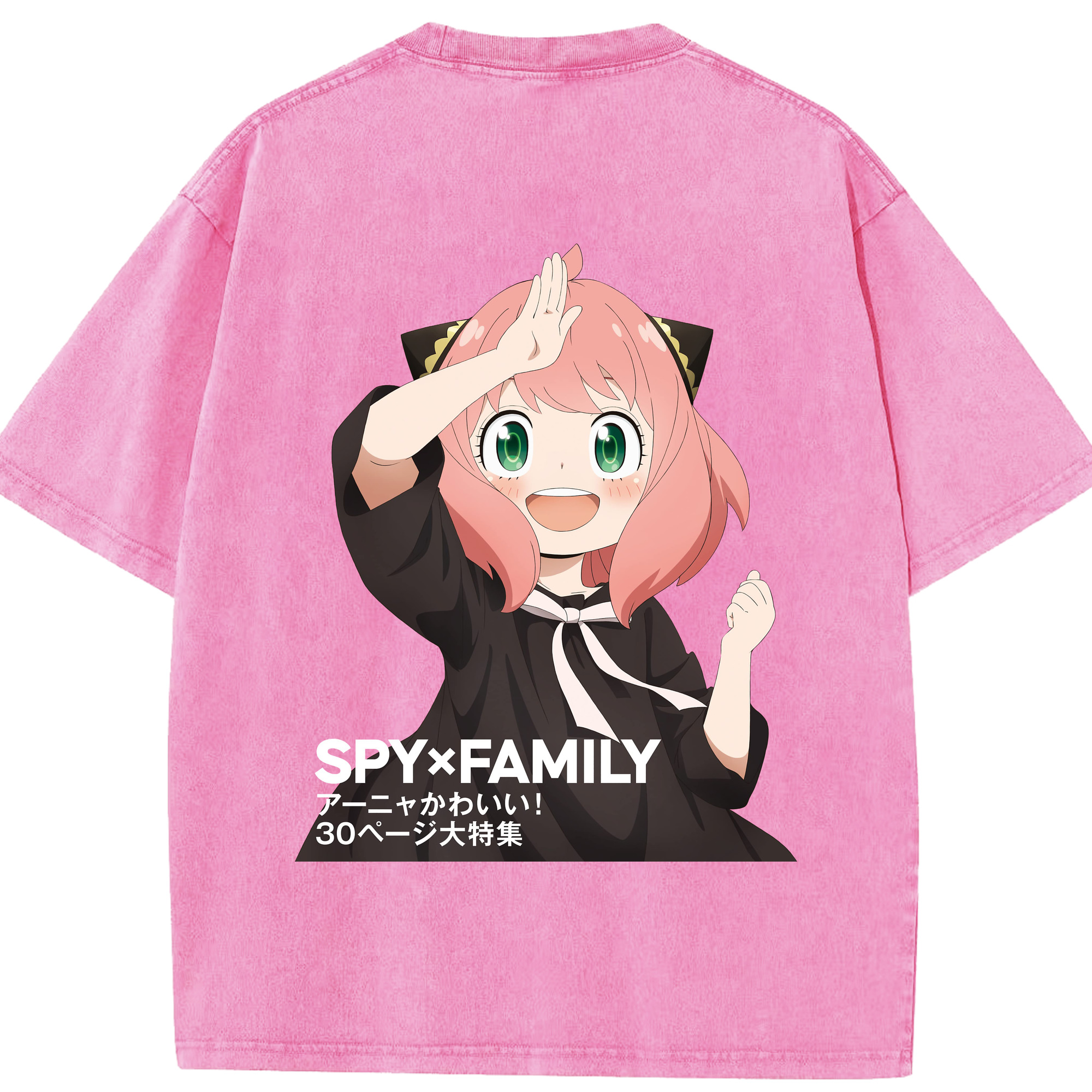 （画像用） SPY×FAMILY间谍家家酒 綿100% ヴィンテージ風 半袖Tシャツ（背面プリント）